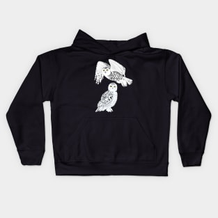 Snowy Owls Kids Hoodie